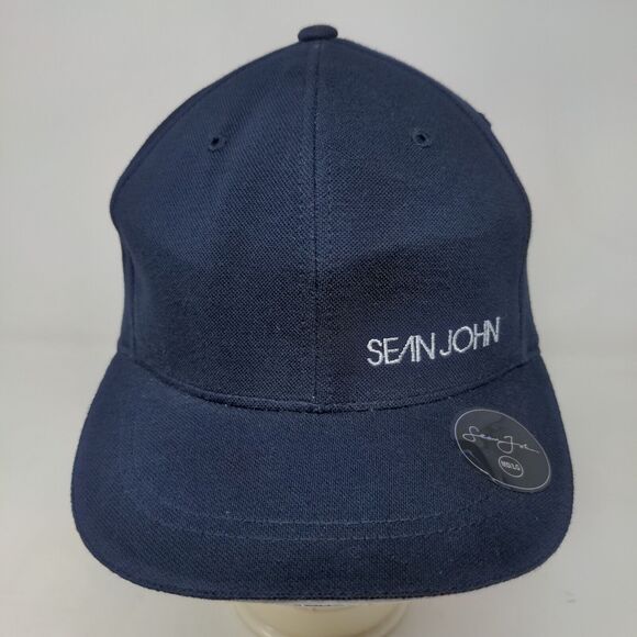 Sean John Men's Fitted Hat Blue Size M/L Embroidered Logo 100% Cotton - Picture 2 of 8